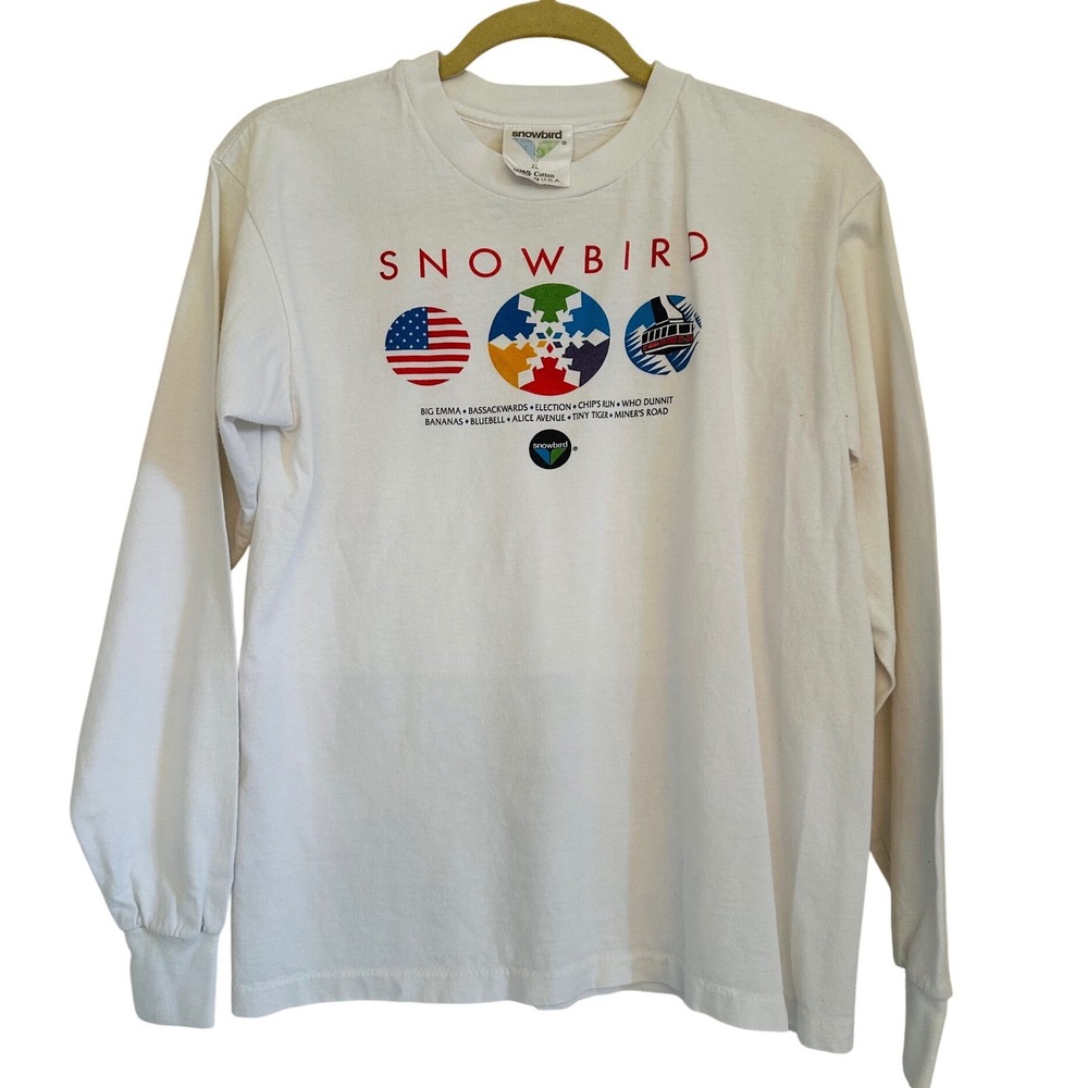 Vintage Snowbird Utah Ski Resort Graphic T-Shirt Cotton‎ Sz XL USA Single Stitch